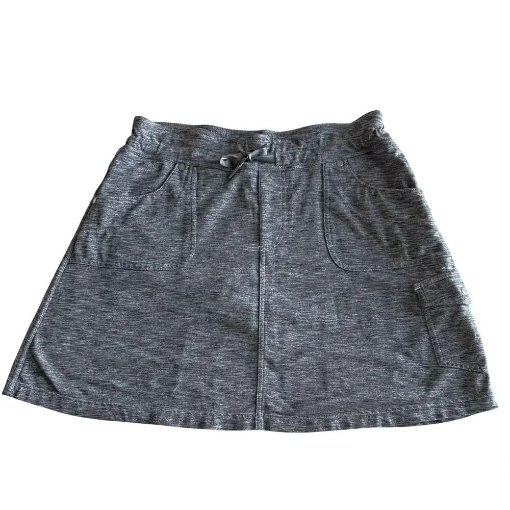Kuhl Mova Lined Skirt Skort Heather Gray Cargo Pocket Women's Size Small